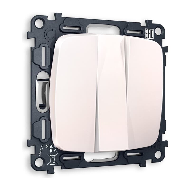 Комплект механизма 3-кл выключателя OMEGA Жемчуг QUANT (OP2050, VM133)