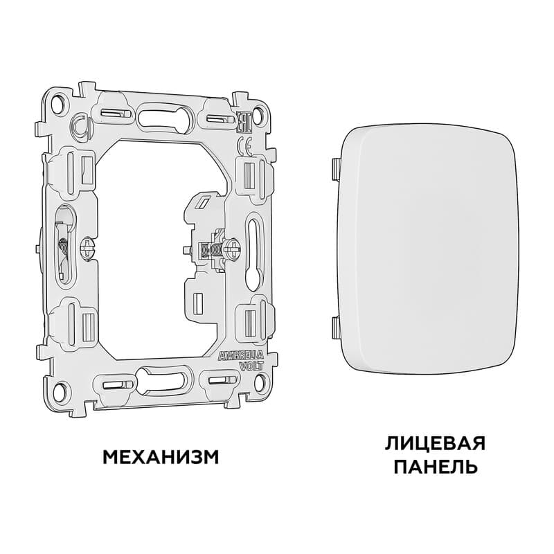 Комплект суппорта универсального OMEGA Сталь матовый QUANT (OP5160, VM240)