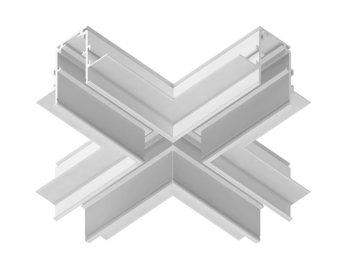 GL3357 WH белый коннектор х-образный встраиваемый 170*170*46,8