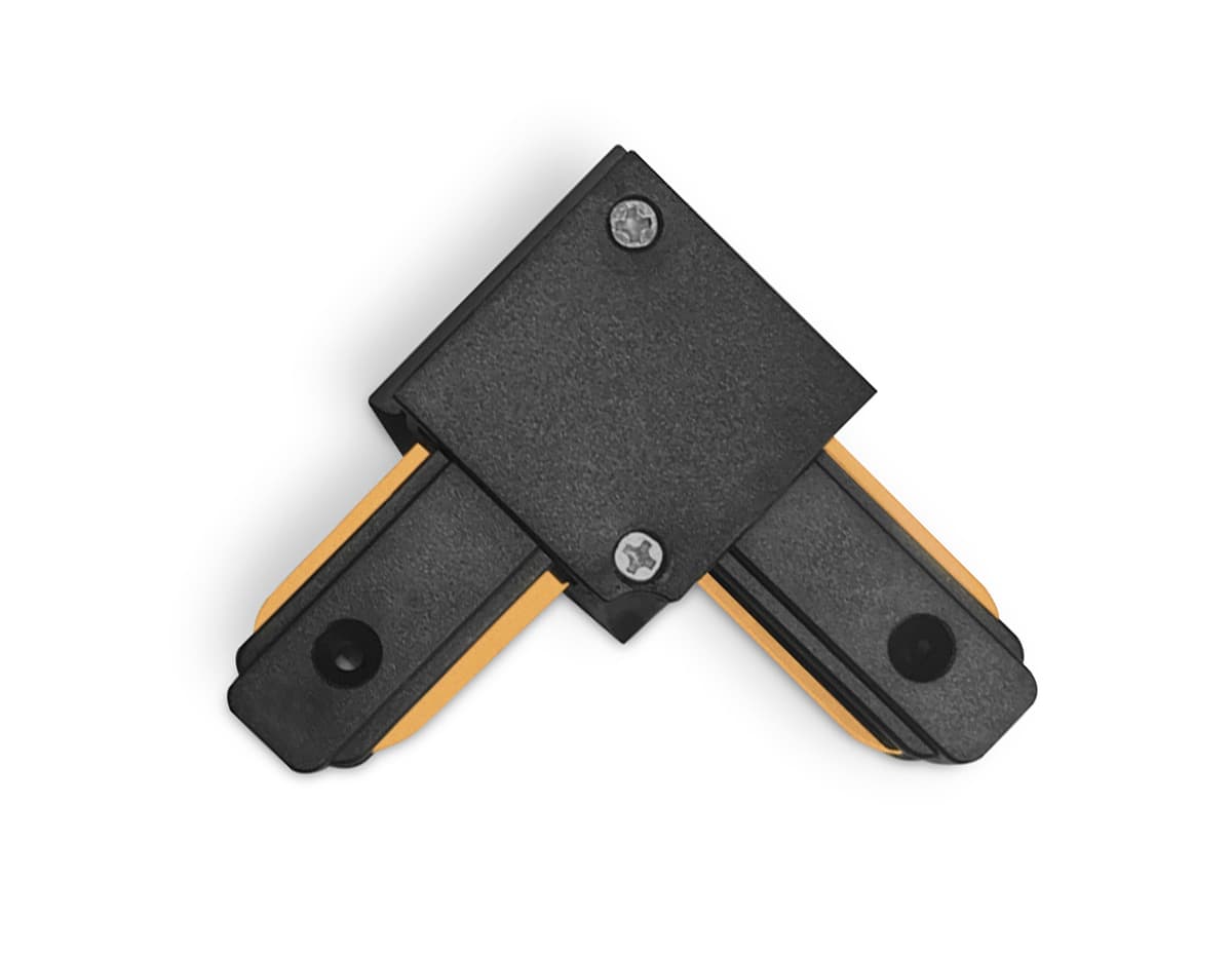 GL7071 BK черный коннектор угловой однофазный для соединения трековых шинопроводов