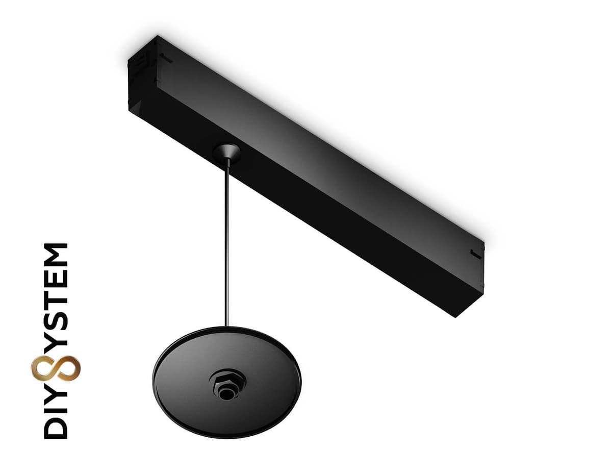 A2660 BK черный крепеж трековый подвесной для корпуса DIY D85mm 240*42*25 H1500