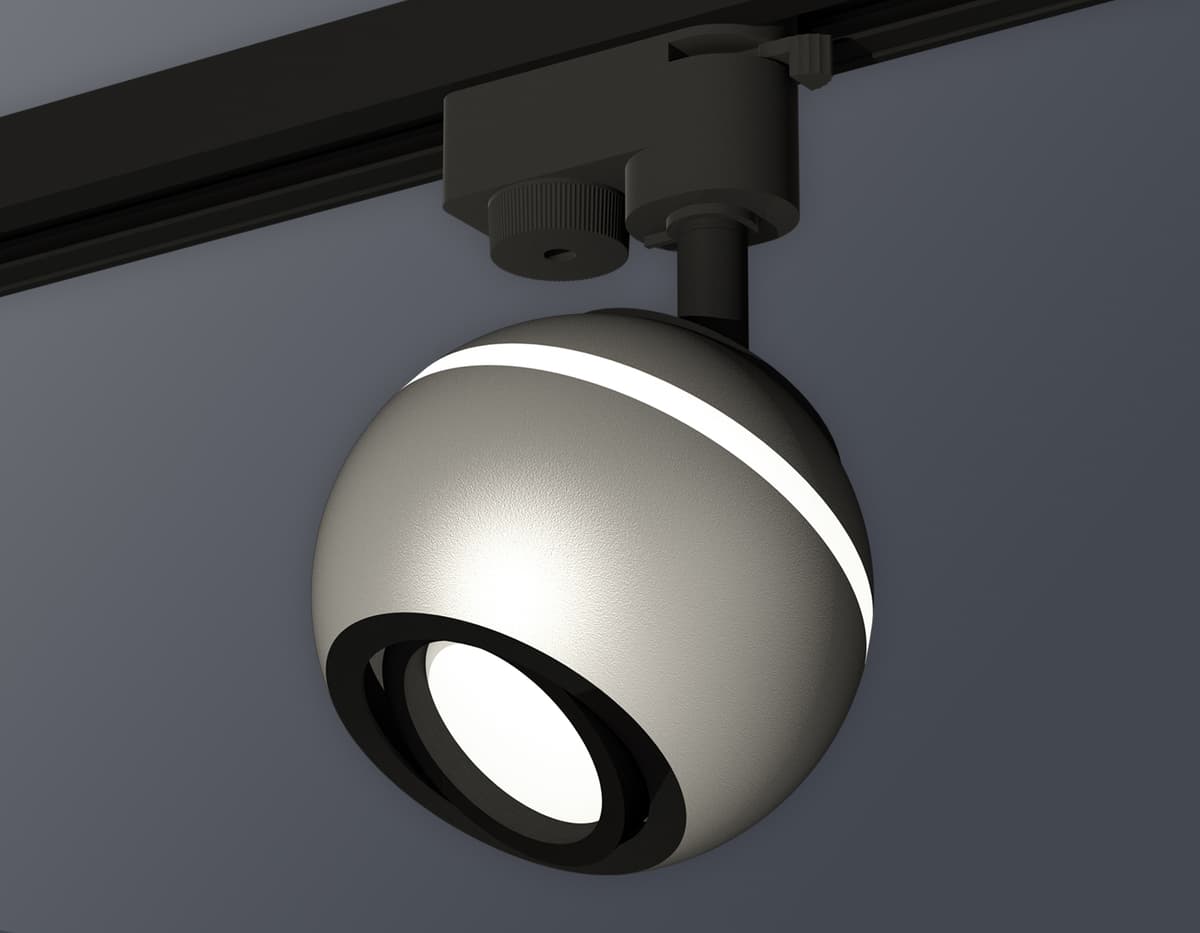 XT1103001 SSL/PBK серебро песок/черный полированный MR16 GU5.3 LED 3W 4200K (A2521, C1103, N7002)