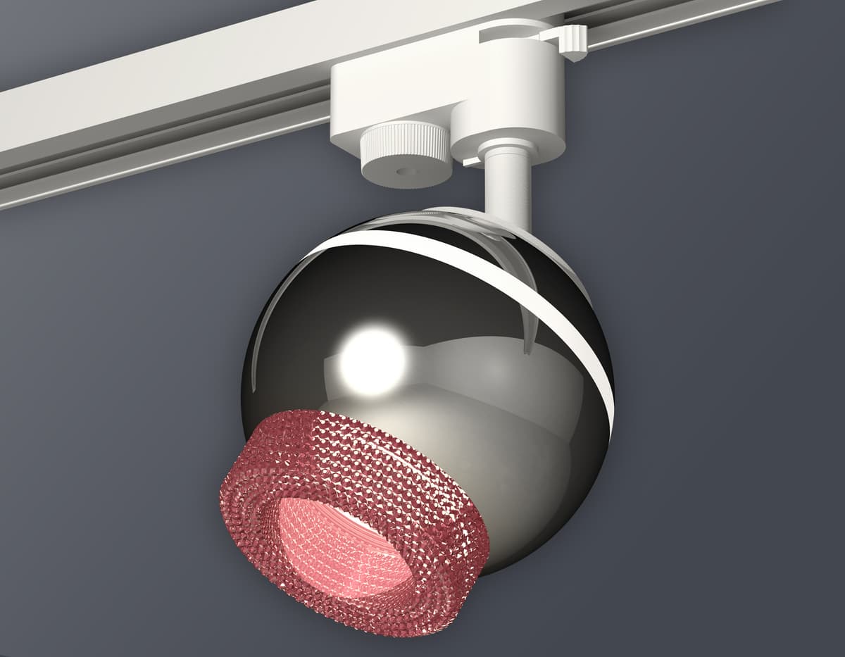 XT1104003 PSL/PI серебро полированное/розовый GU5.3 LED 3W 4200K (A2520, C1104, N7193)