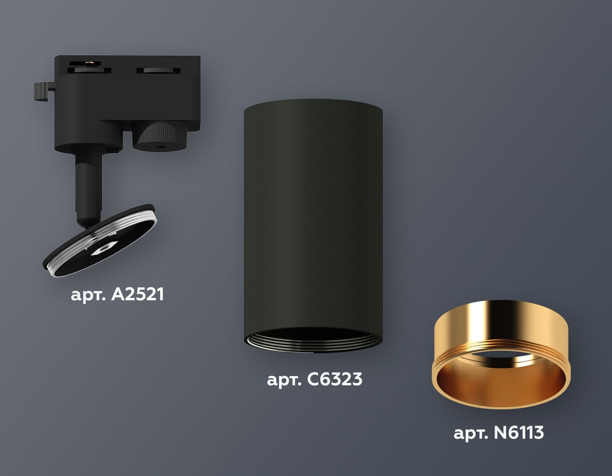 XT6323023 SBK/PYG черный песок/золото желтое полированное MR16 GU5.3 (A2521, C6323, N6113)