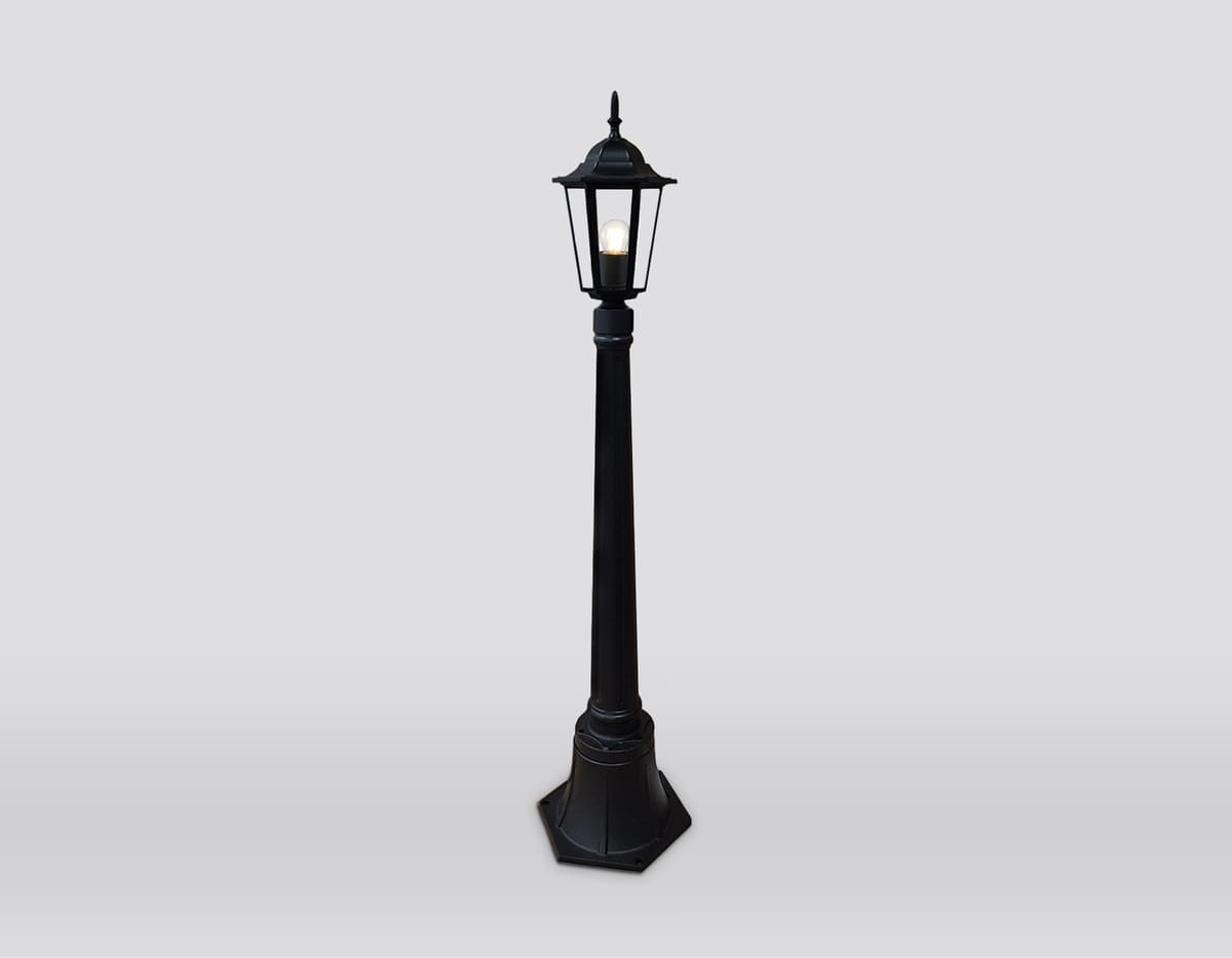 ST2037 BK/CL черный/прозрачный IP54 E27 max 40W D150*1100