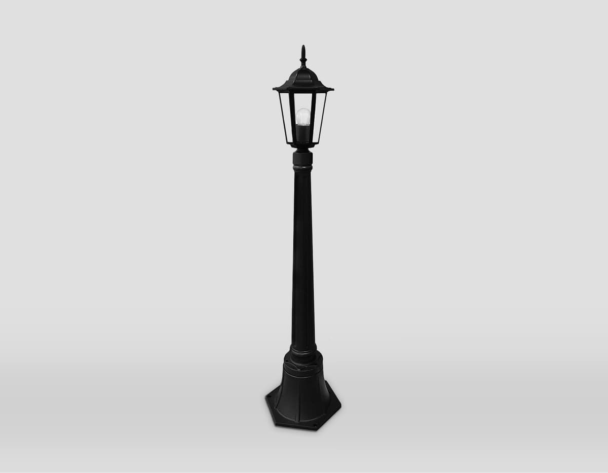 ST2037 BK/CL черный/прозрачный IP54 E27 max 40W D150*1100