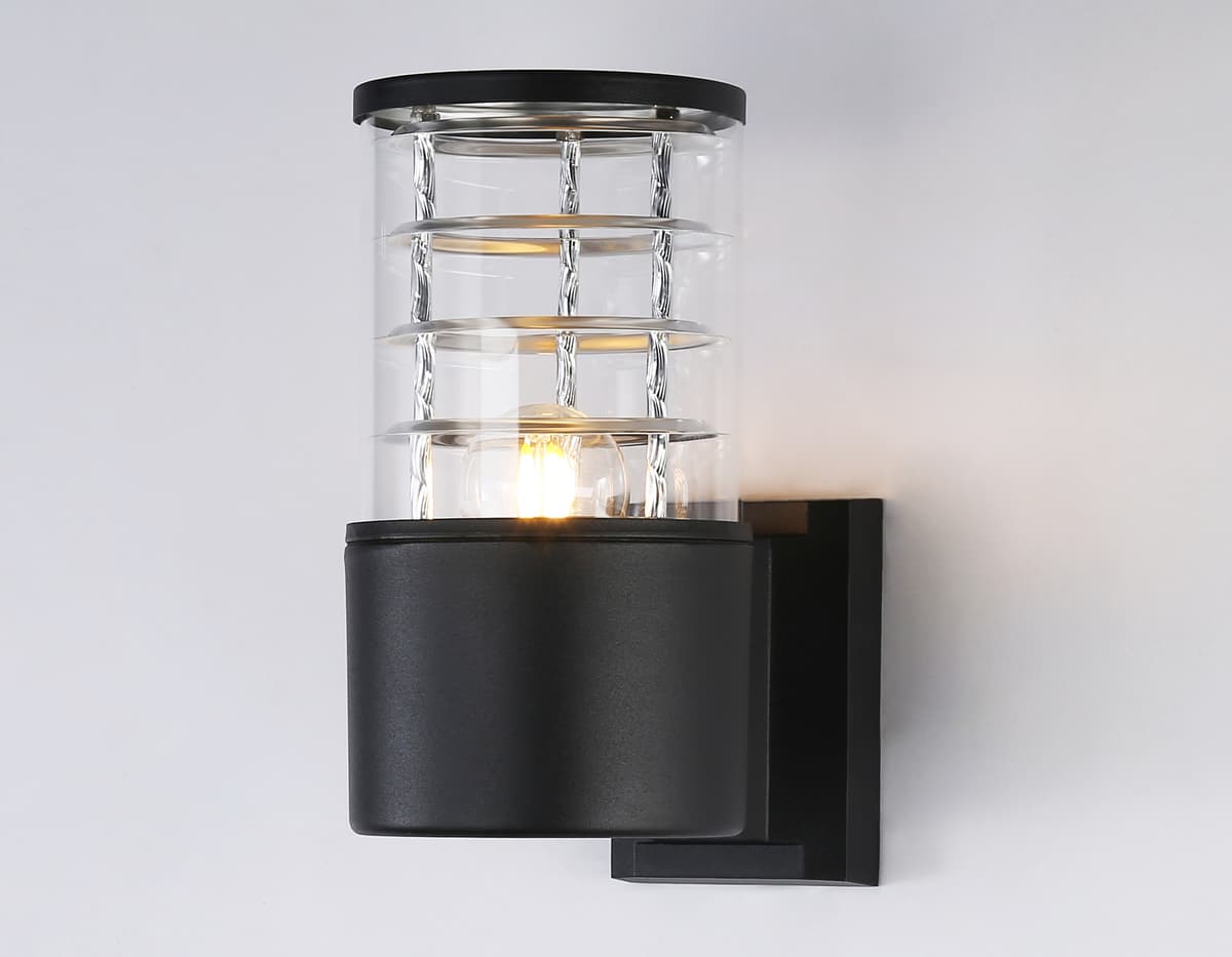 ST2522 BK/CL черный/прозрачный IP54 E27 max 40W 200*110*155