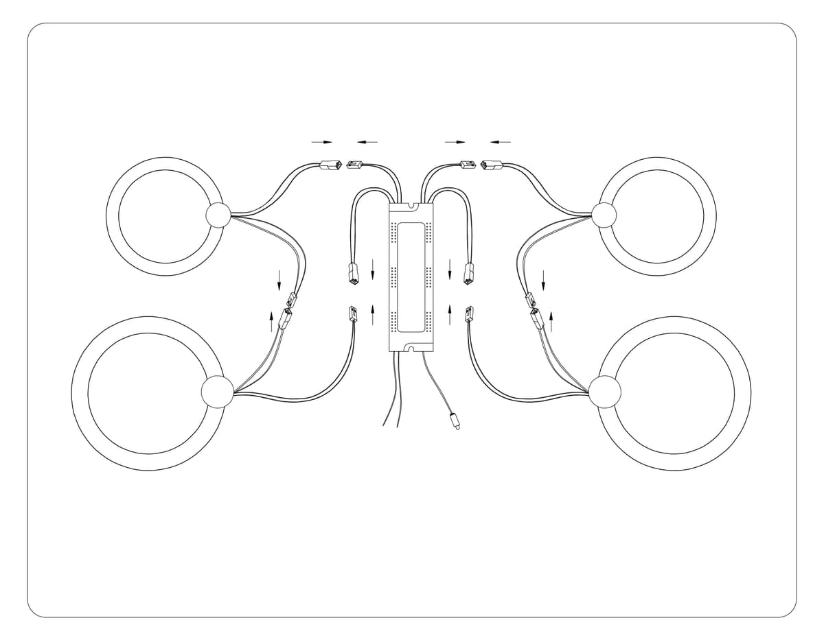 FA3811/2+2 WH белый 3000K-6400K 82W 620*420*130 (ПДУ ИК)