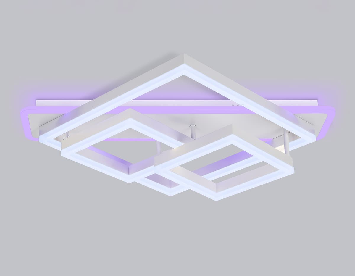 FA8531 WH белый 132W 3000K-6400K+RGB 630*570*160 (ПДУ РАДИО 2.4G)