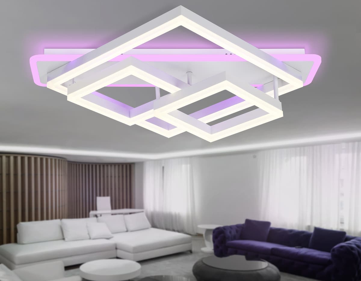 FA8531 WH белый 132W 3000K-6400K+RGB 630*570*160 (ПДУ РАДИО 2.4G)