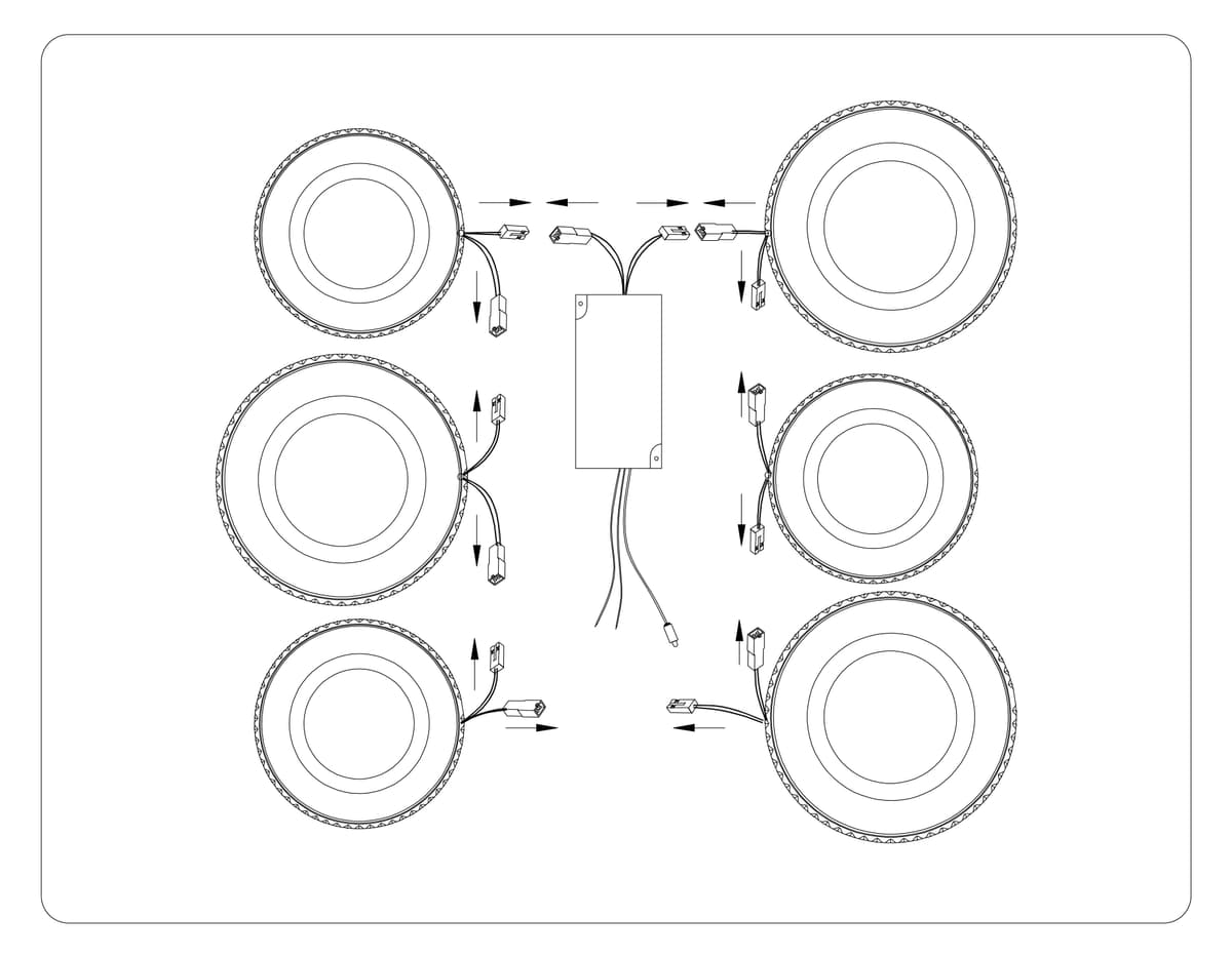 FA8872/3+3 WH белый 3000K-6400K 63W 550*510*125 (ПДУ ИК)