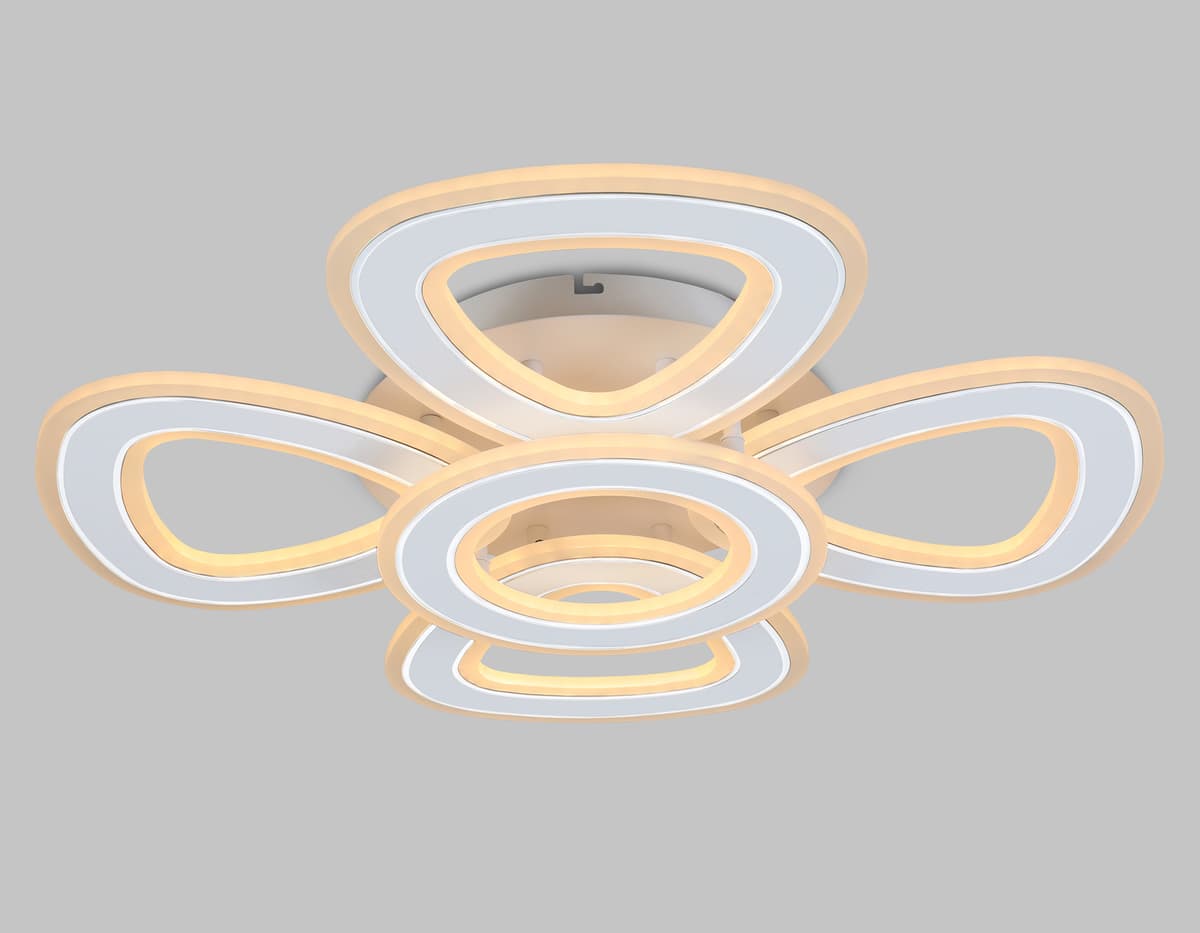 FA8925/4+1 WH/CH белый/хром 163W 3000K-6400K 590*590*120 (ПДУ РАДИО 2.4G)