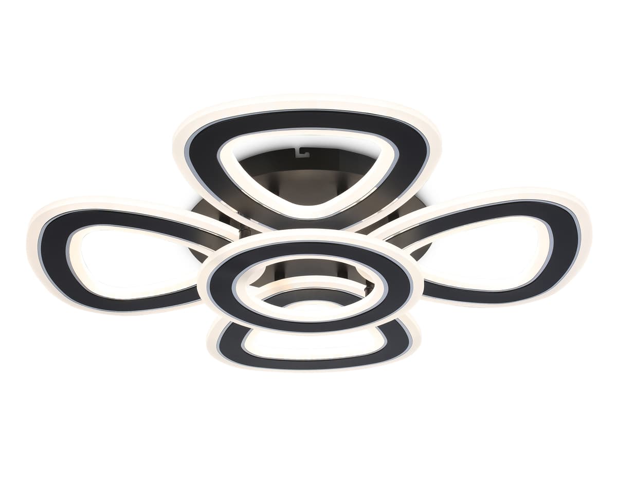 FA8926/4+1 BK/CH черный/хром 163W 3000K-6400K 590*590*120 (ПДУ РАДИО 2.4G)