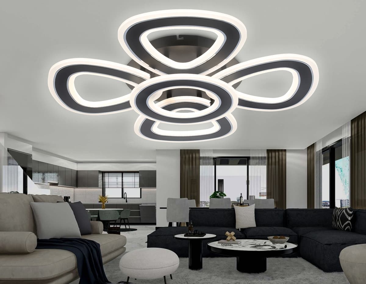 FA8926/4+1 BK/CH черный/хром 163W 3000K-6400K 590*590*120 (ПДУ РАДИО 2.4G)