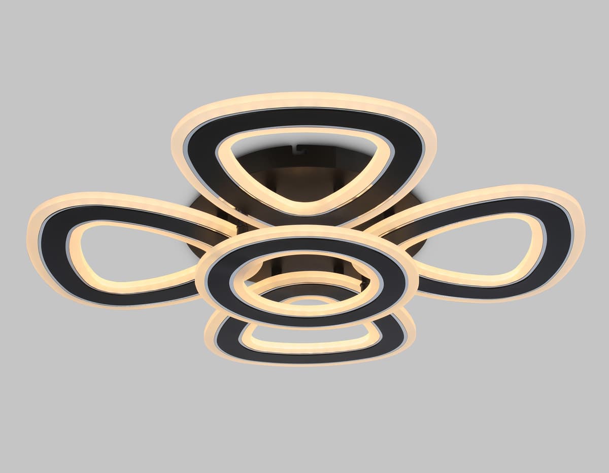 FA8926/4+1 BK/CH черный/хром 163W 3000K-6400K 590*590*120 (ПДУ РАДИО 2.4G)