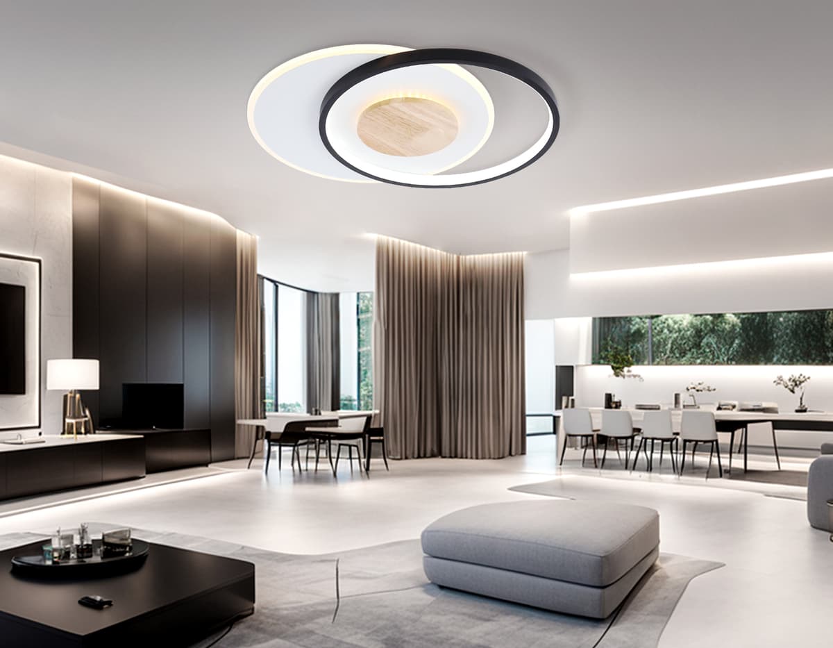 FL4789 WH/BK/WD белый/черный/дерево 54W 3000-6000K 460*365*45 (без ПДУ)