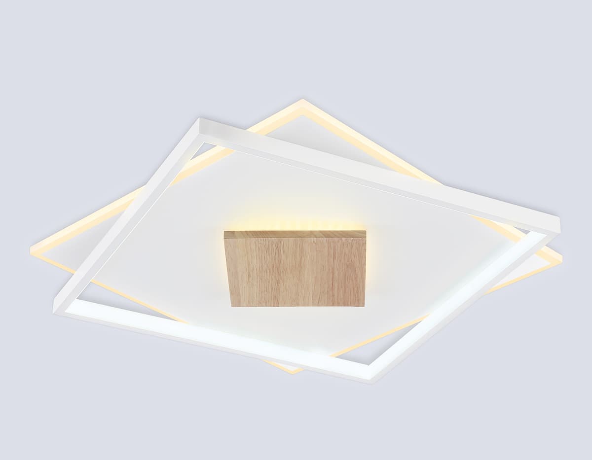 FL4790 WH/WD белый/дерево 77W 3000-6000K 515*515*50 (без ПДУ)