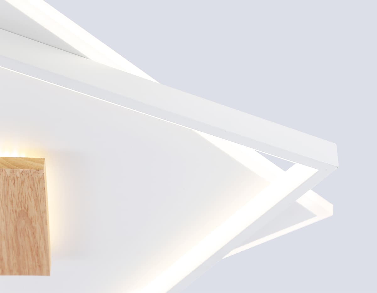 FL4790 WH/WD белый/дерево 77W 3000-6000K 515*515*50 (без ПДУ)