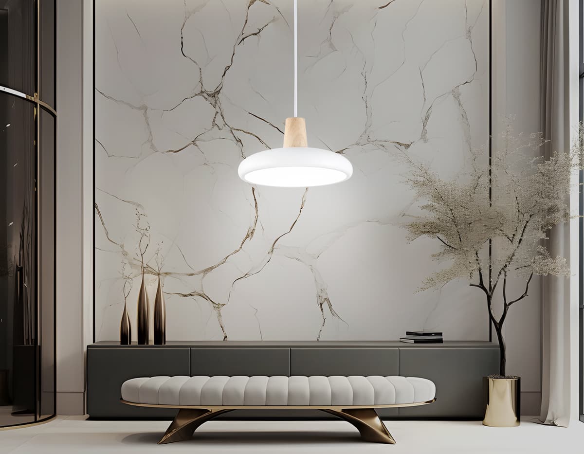 FL4838 WH/WD белый/дерево 24W 3000-6000K D200*800 (без ПДУ)