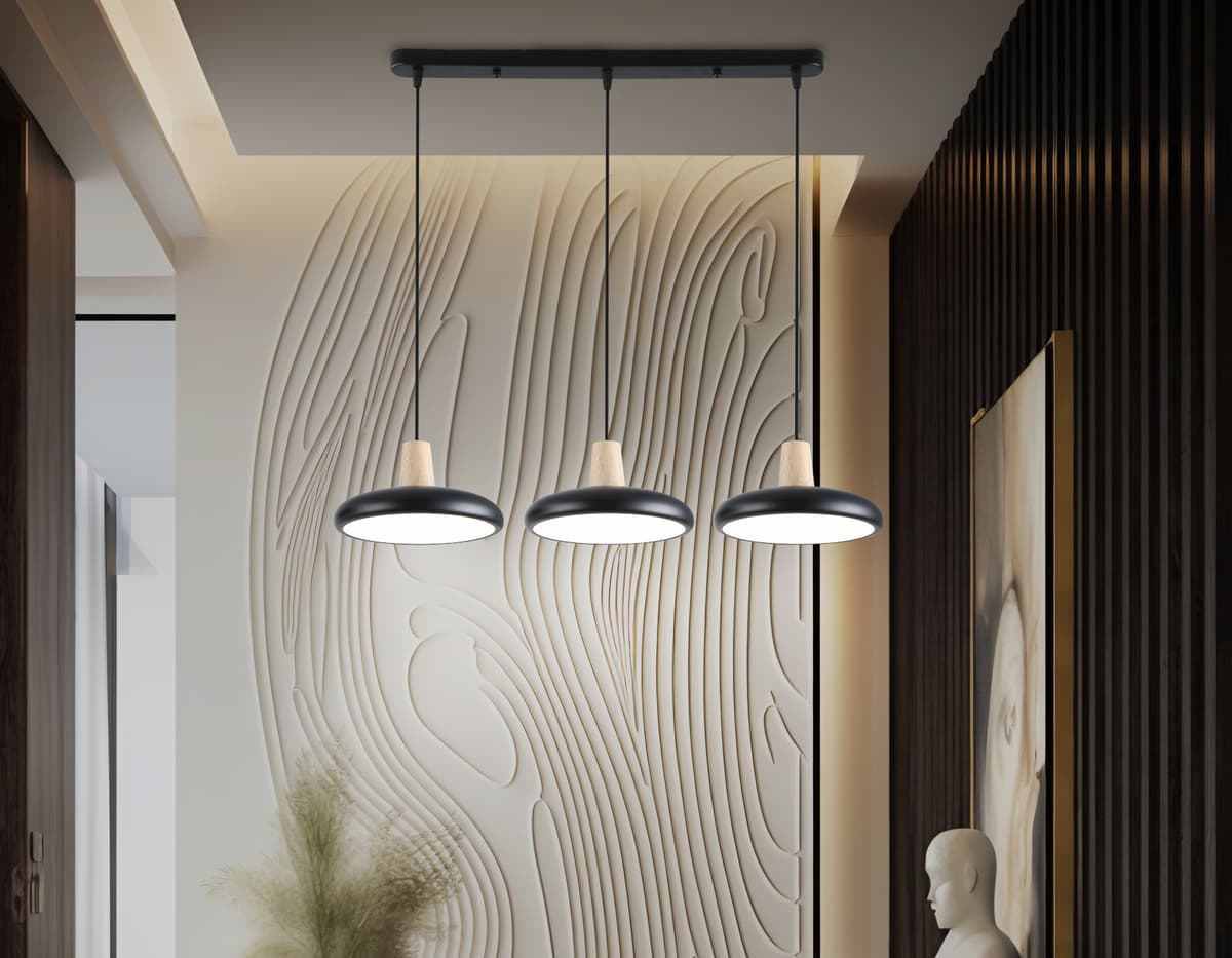 FL4841/3 BK/WD черный/дерево 72W 3000-6000K 550*200*800 (без ПДУ)