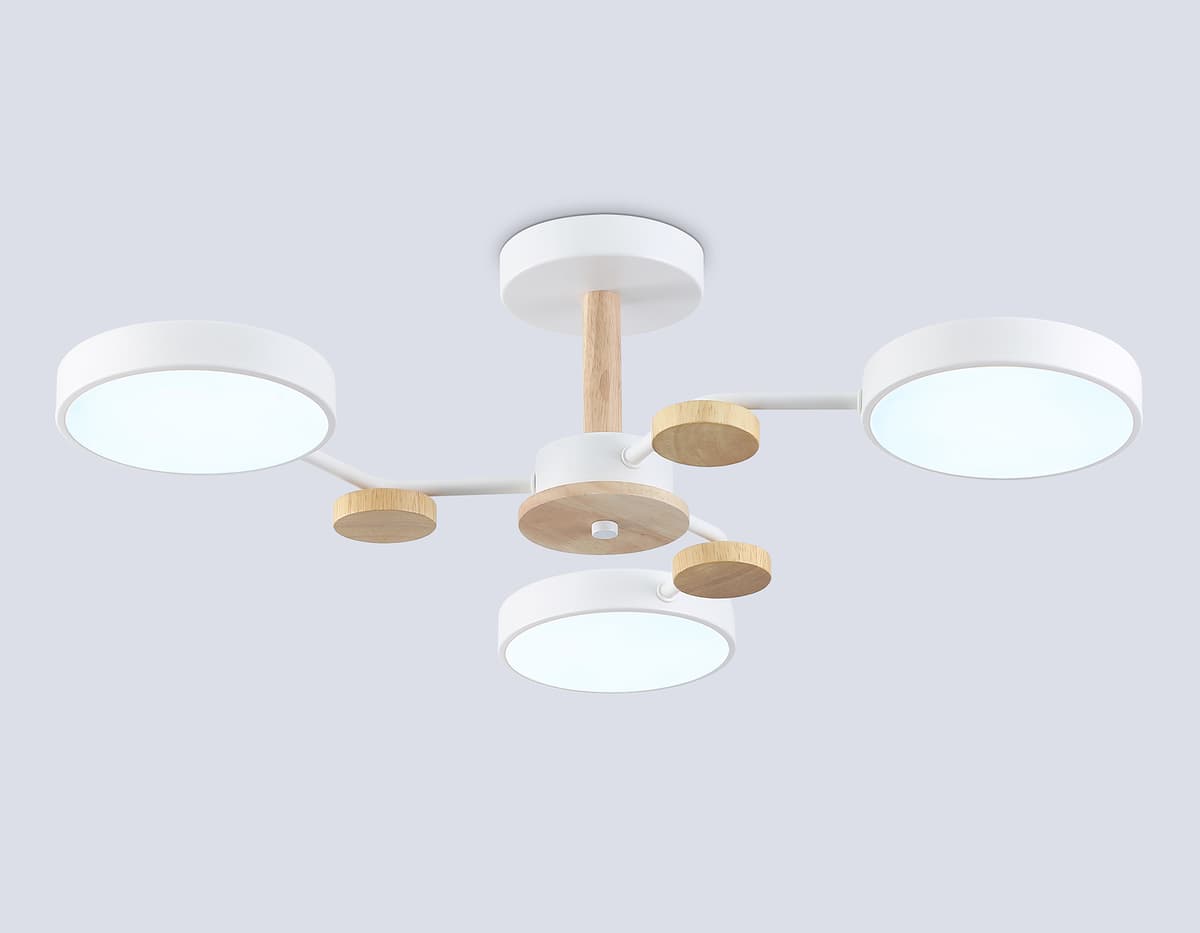 FL4855/3 WH/WD белый/дерево 54W 3000-6000K D660*170 (без ПДУ)