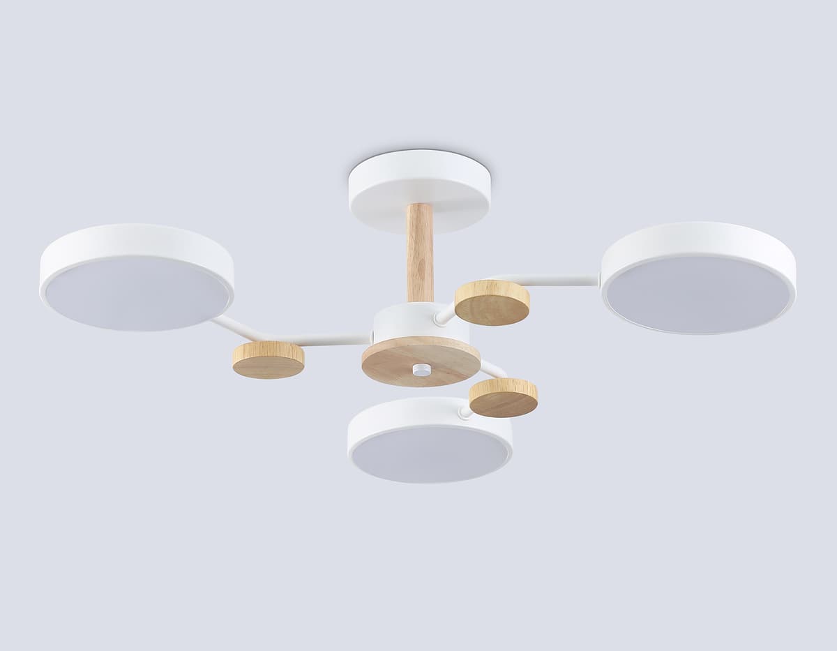 FL4855/3 WH/WD белый/дерево 54W 3000-6000K D660*170 (без ПДУ)