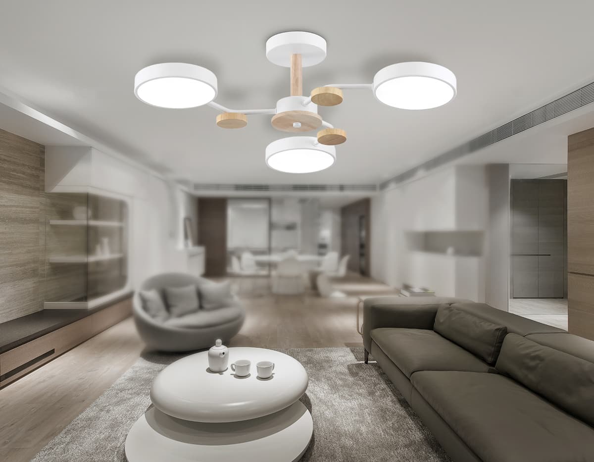 FL4855/3 WH/WD белый/дерево 54W 3000-6000K D660*170 (без ПДУ)