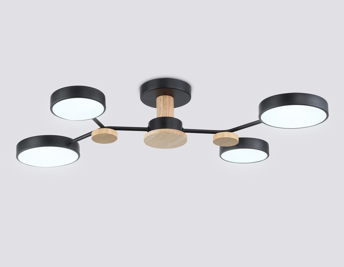 FL4860/4 BK/WD черный/дерево 60W 3000-6000K 700*400*120 (без ПДУ)