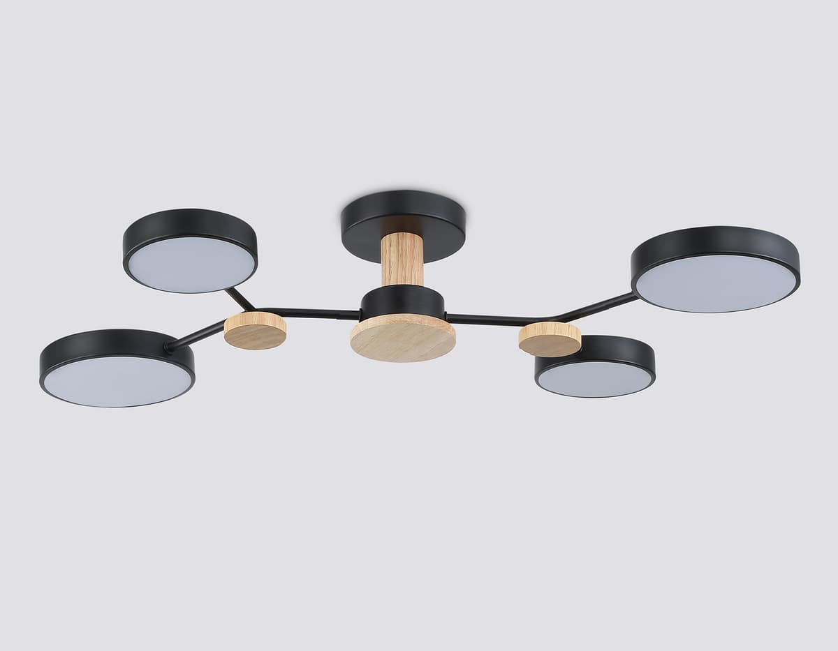 FL4860/4 BK/WD черный/дерево 60W 3000-6000K 700*400*120 (без ПДУ)