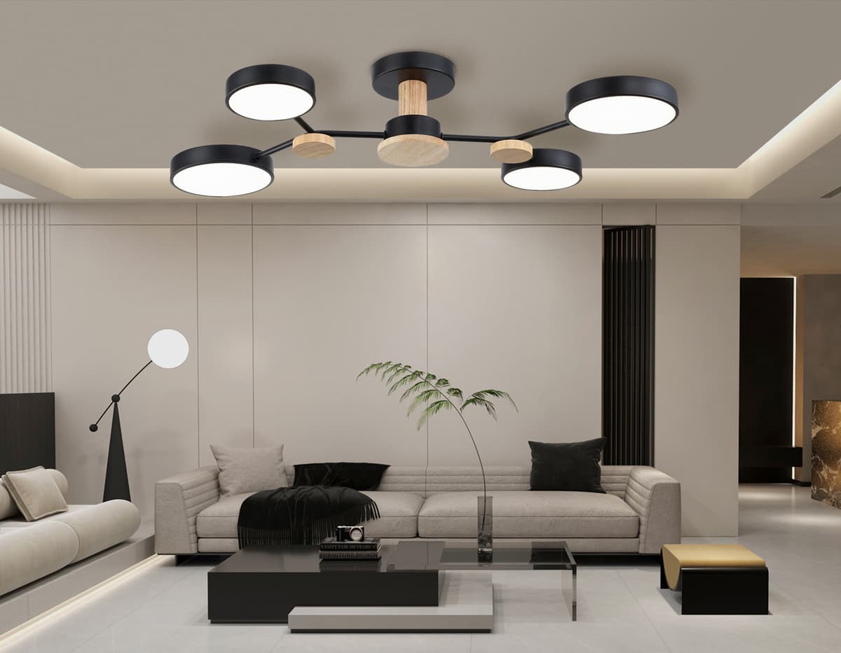 FL4860/4 BK/WD черный/дерево 60W 3000-6000K 700*400*120 (без ПДУ)