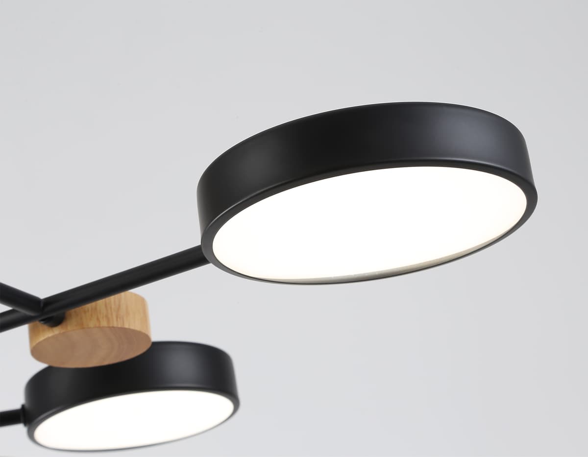 FL4863/6 BK/WD черный/дерево 90W 3000-6000K D750*180 (без ПДУ)