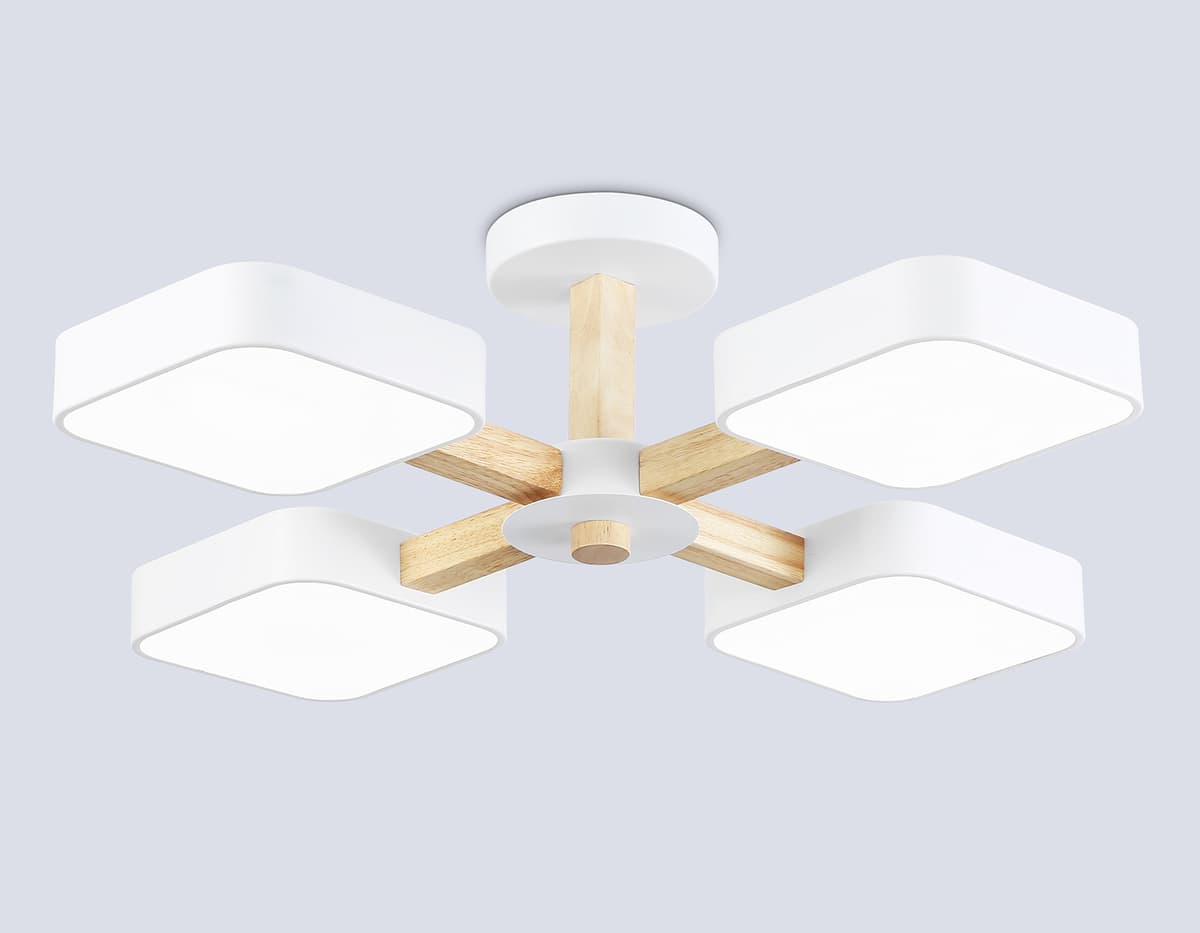 FL4879/4 WH/WD белый/дерево 72W 3000-6000K D610*160 (без ПДУ)