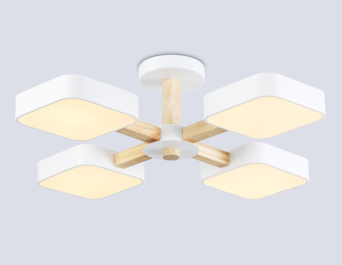 FL4879/4 WH/WD белый/дерево 72W 3000-6000K D610*160 (без ПДУ)