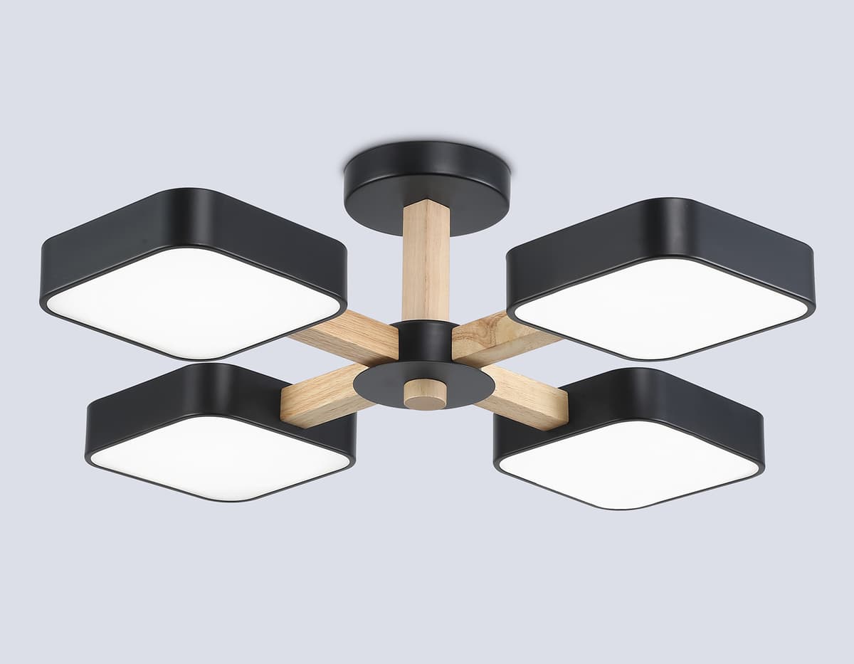 FL4880/4 BK/WD черный/дерево 72W 3000-6000K D610*160 (без ПДУ)