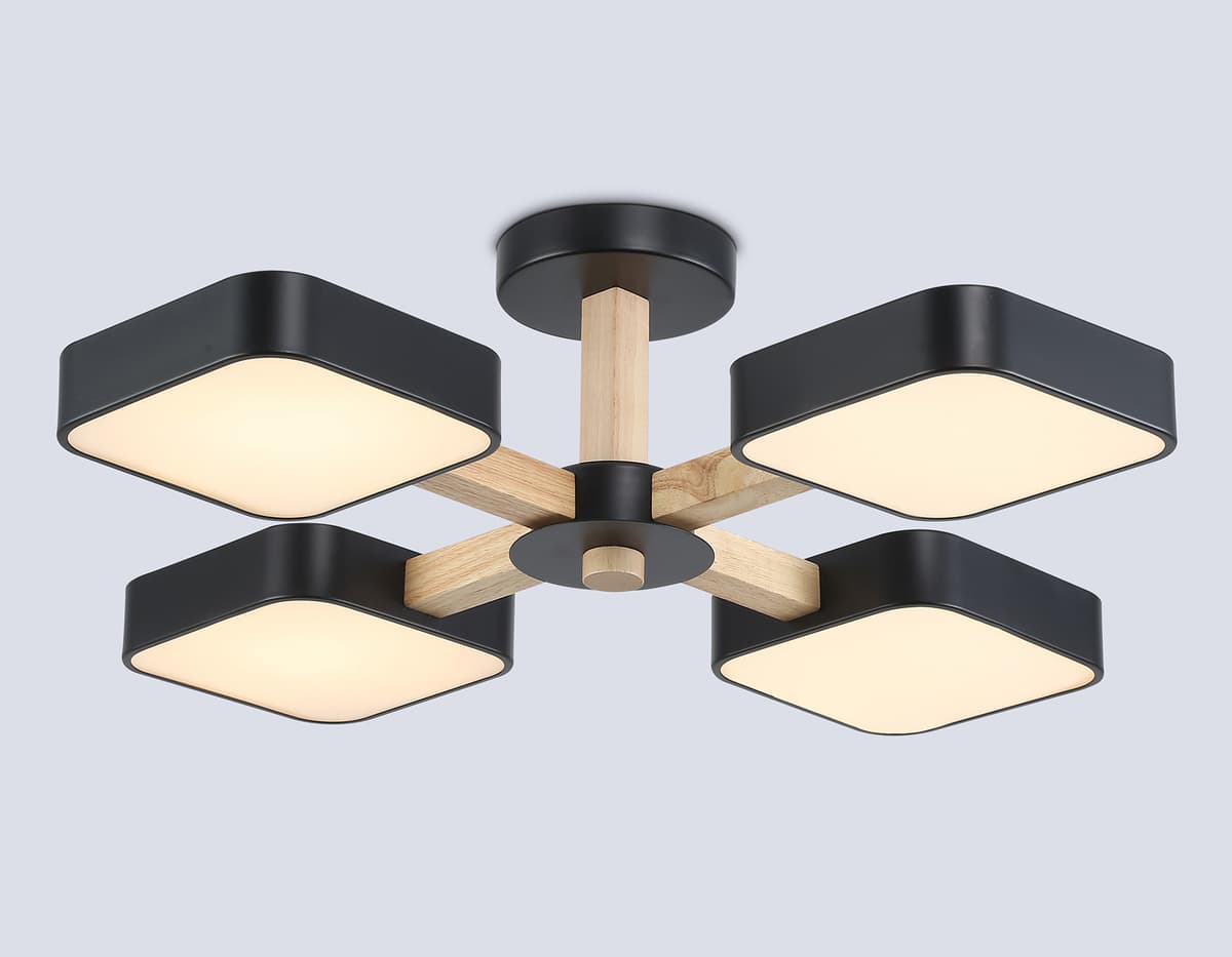 FL4880/4 BK/WD черный/дерево 72W 3000-6000K D610*160 (без ПДУ)