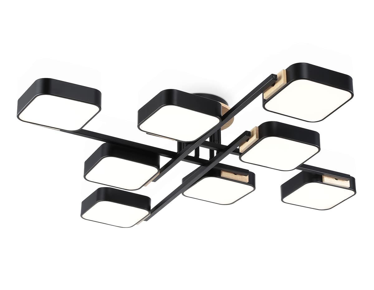 FL4890/8 BK/WD черный/дерево 144W 3000-6000K 960*960*160 (без ПДУ)