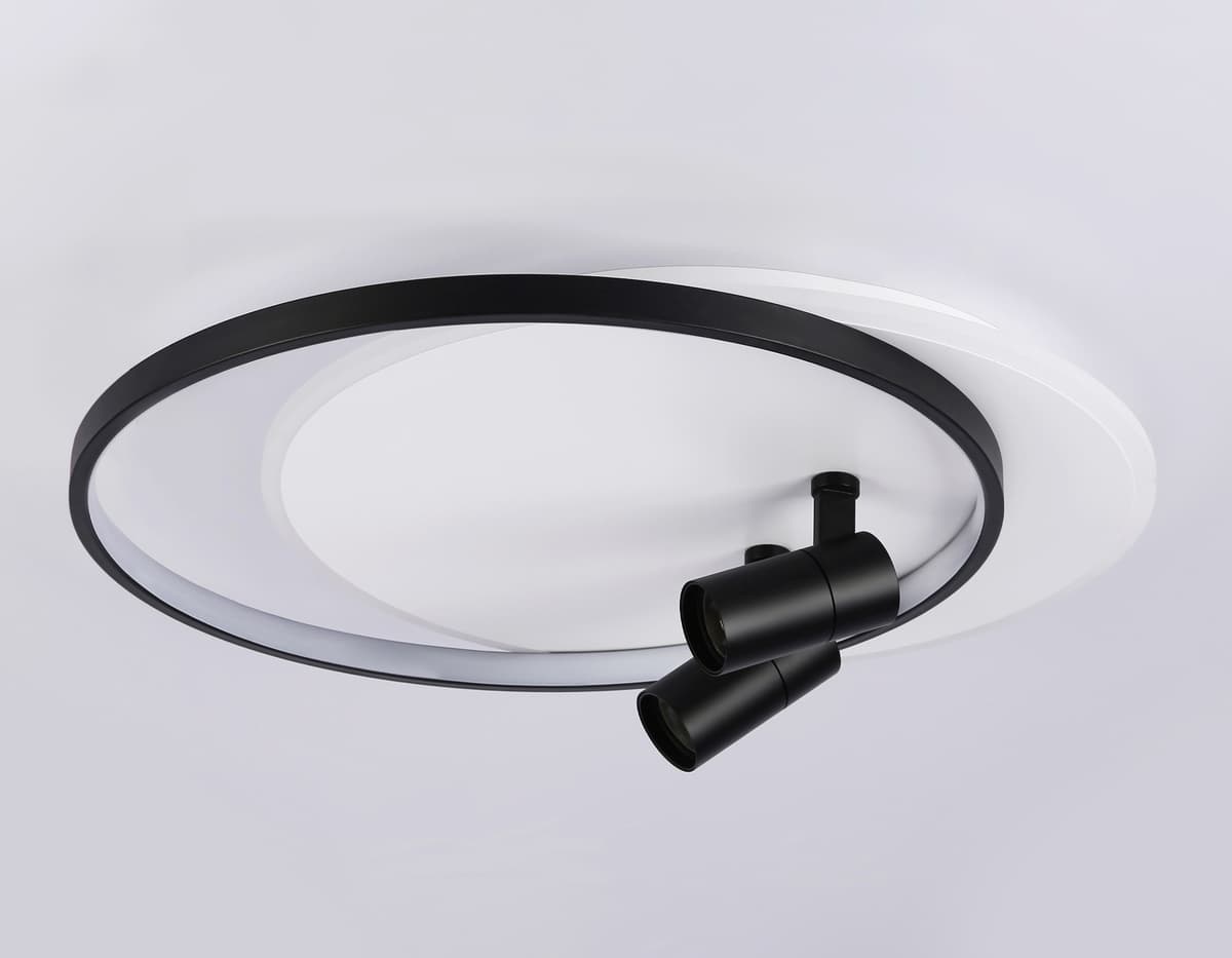 FL51392/1+2 WH/BK белый/черный 3000K-6400K 65W 560*480*120 (ПДУ РАДИО 2.4G)