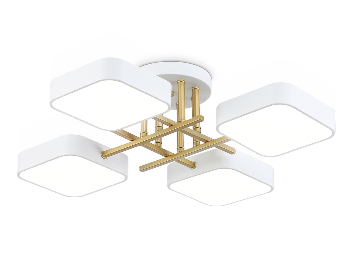 FL516341/4 WH/GD белый/золото 72W 3000-6000K 550*550*150 (без ПДУ)