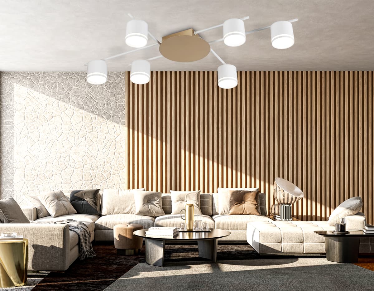 FL51755/6 WH/GD белый/золото GX53/6 max 12W 870*570*110