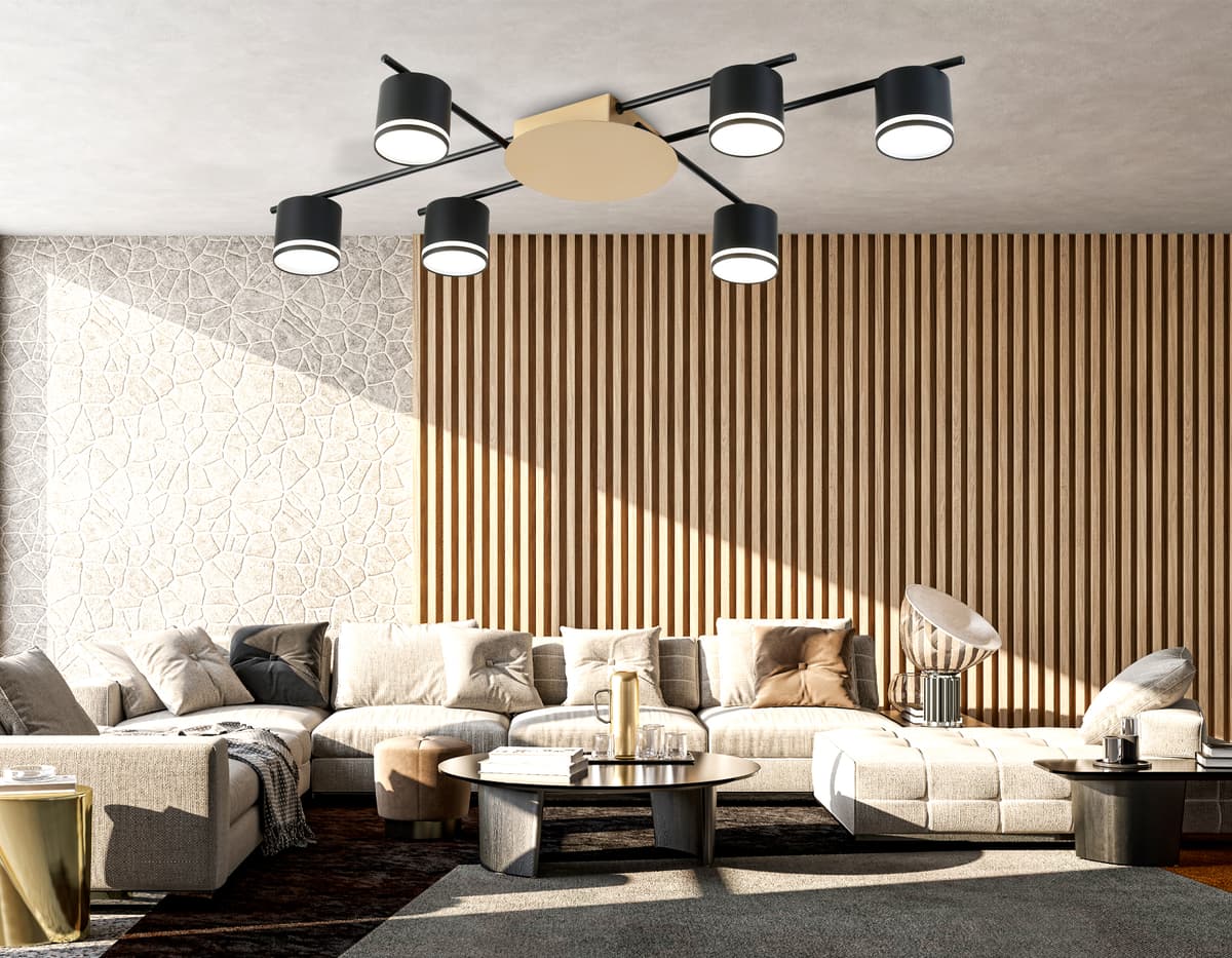 FL51756/6 BK/GD черный/золото GX53/6 max 12W 870*570*110