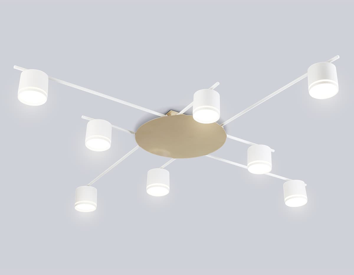 FL51759/8 WH/GD белый/золото GX53/8 max 12W 870*870*95