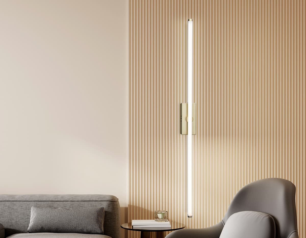 FL6124 GD золото 14W 3000K-6400K 610*45*80