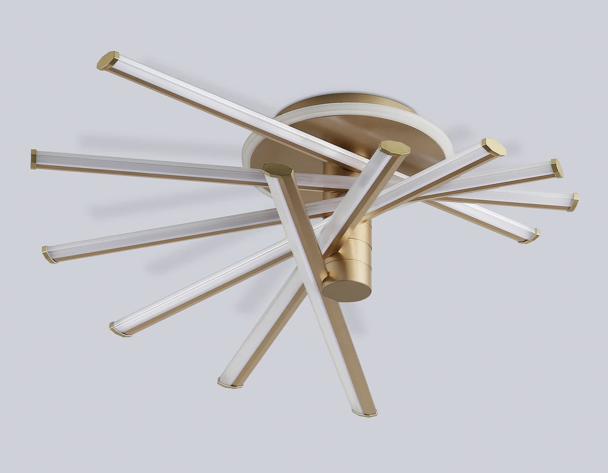 FL6234 GD золото 96W 3000K-6400K 605*605*200 (ПДУ ИК)