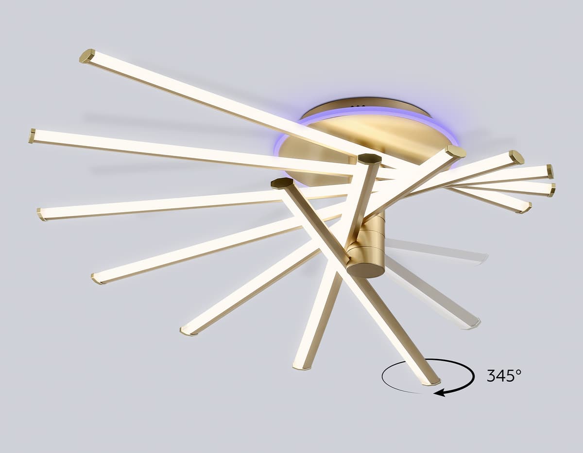 FL6244 GD золото 125W 3000K-6400K+RGB 900*750*230 (ПДУ ИК)
