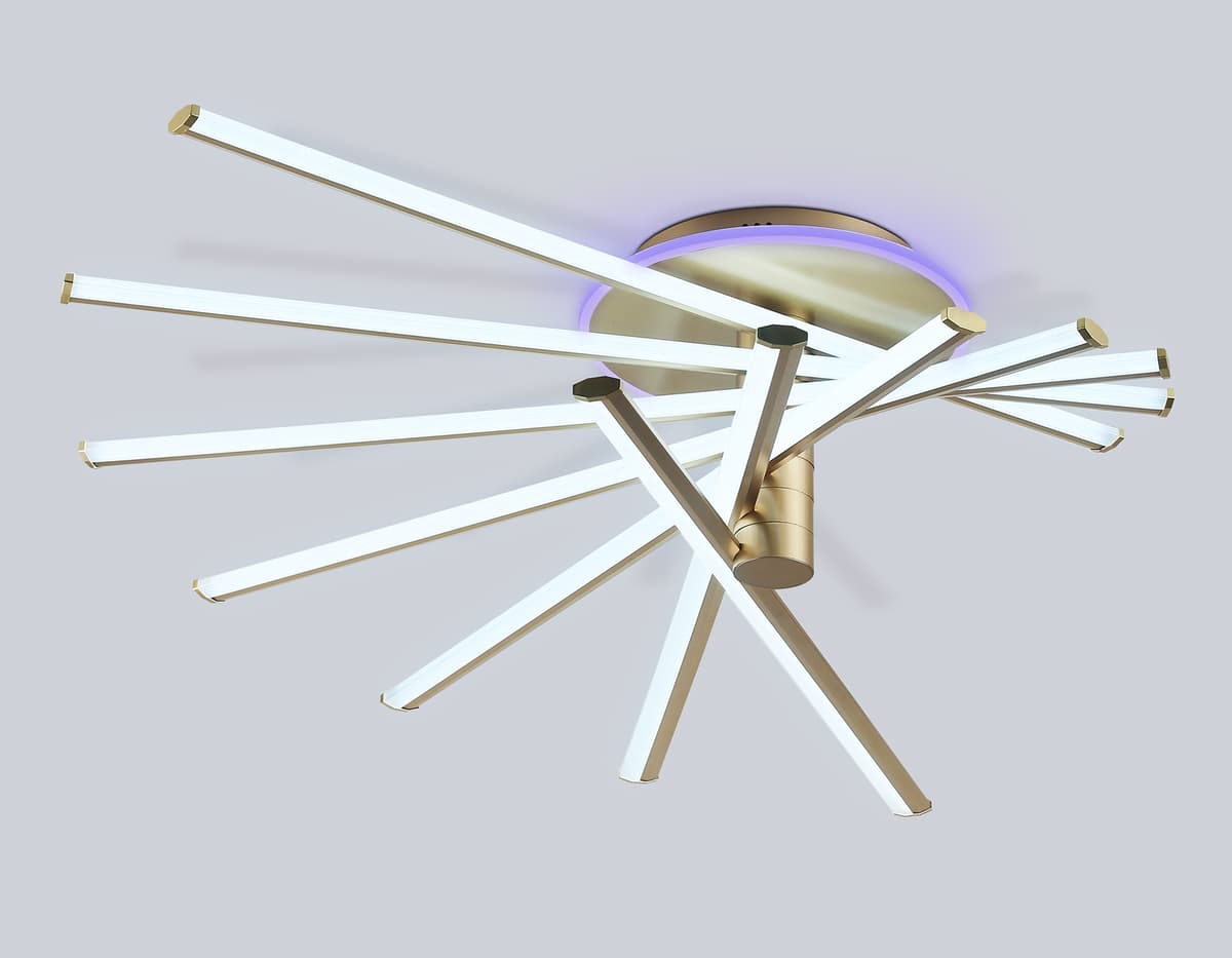 FL6244 GD золото 125W 3000K-6400K+RGB 900*750*230 (ПДУ ИК)