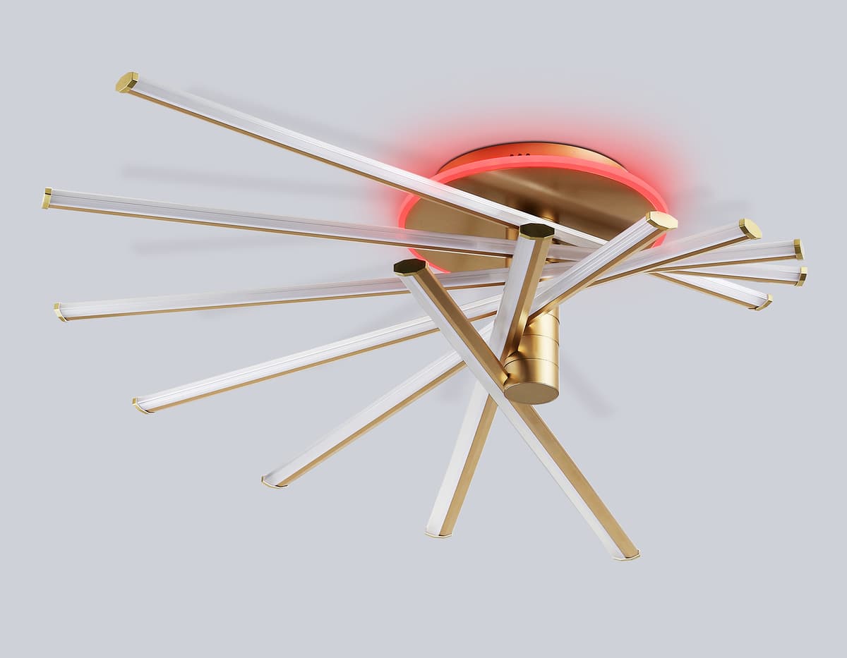 FL6244 GD золото 125W 3000K-6400K+RGB 900*750*230 (ПДУ ИК)