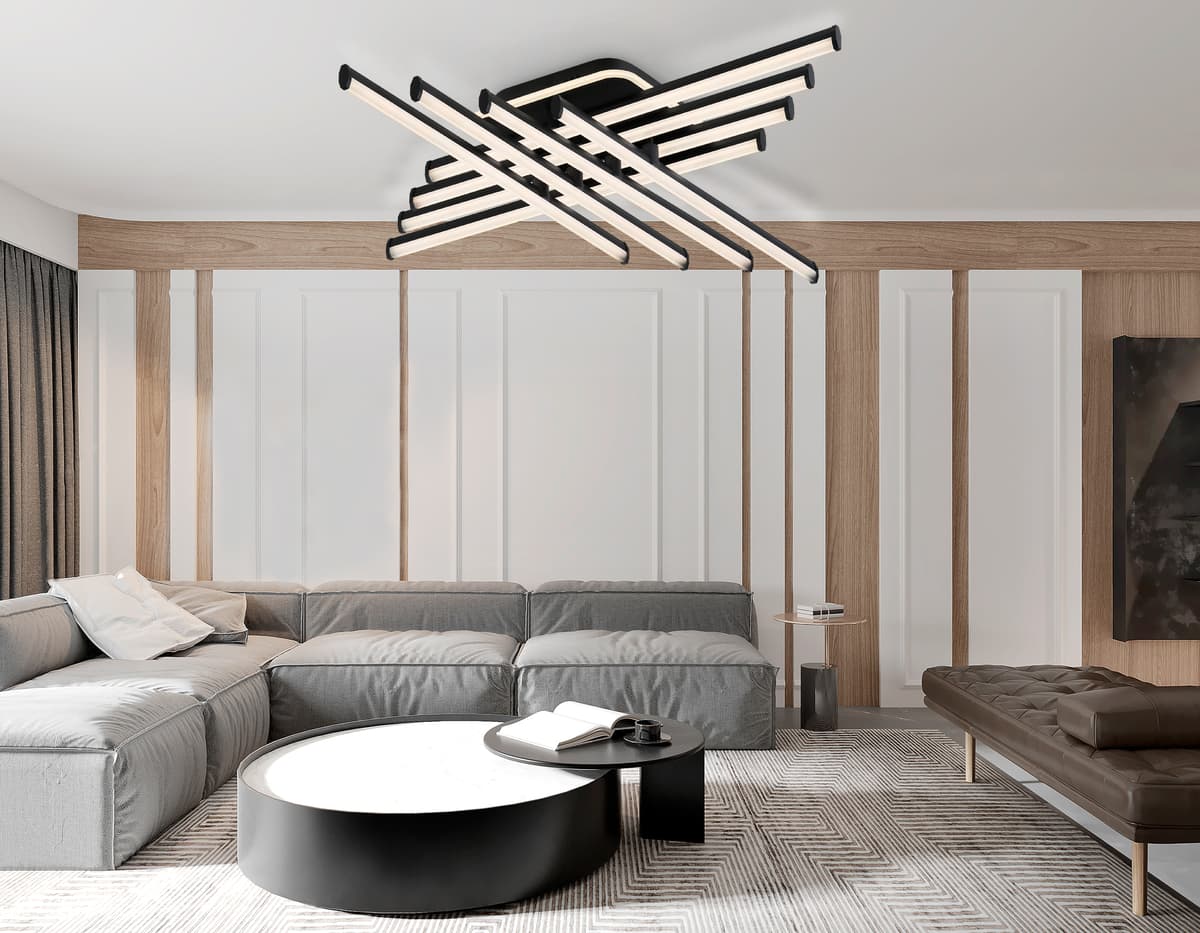 FL6262 BK черный 130W 3000K-6400K 810*810*130 (ПДУ ИК)