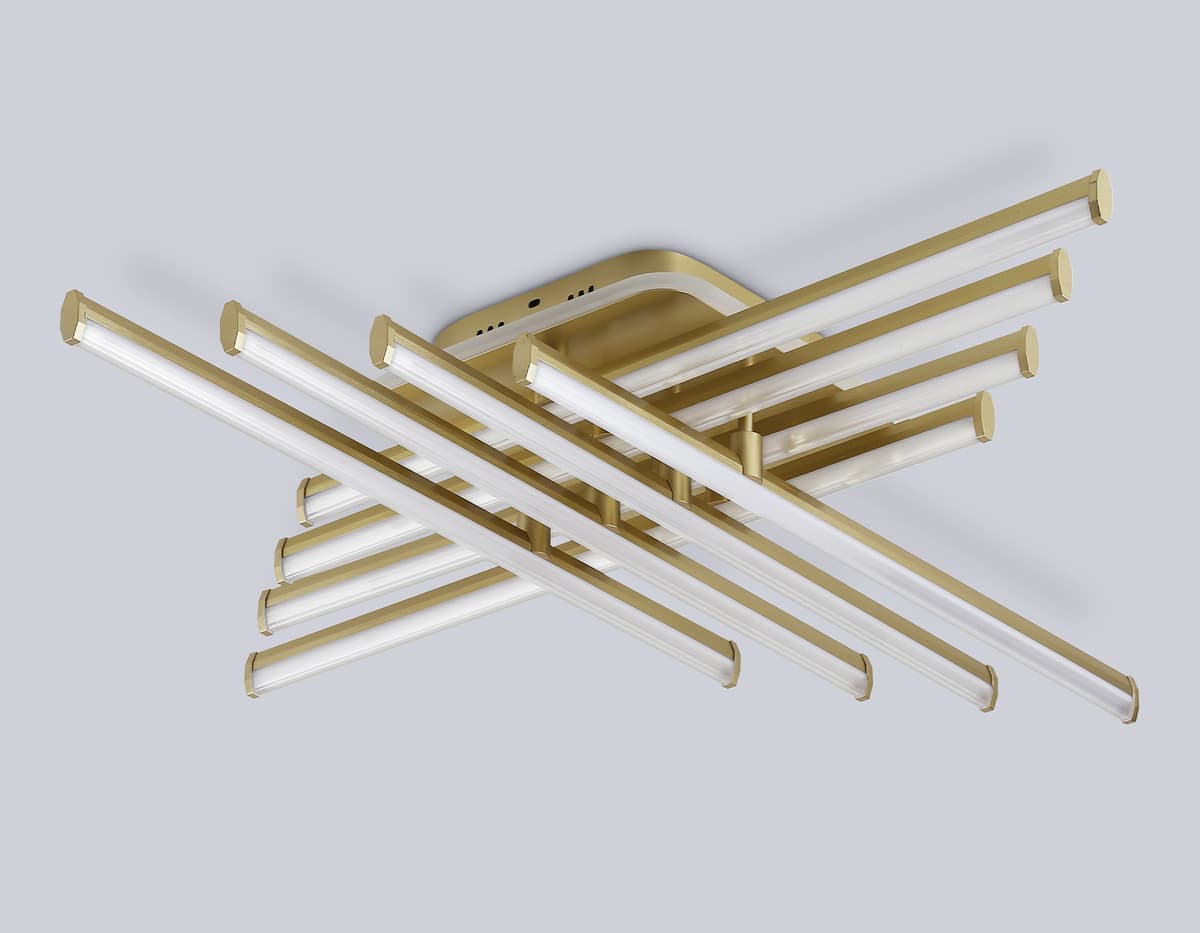 FL6263 GD золото 115W 3000K-6400K+RGB 810*810*130 (ПДУ ИК)