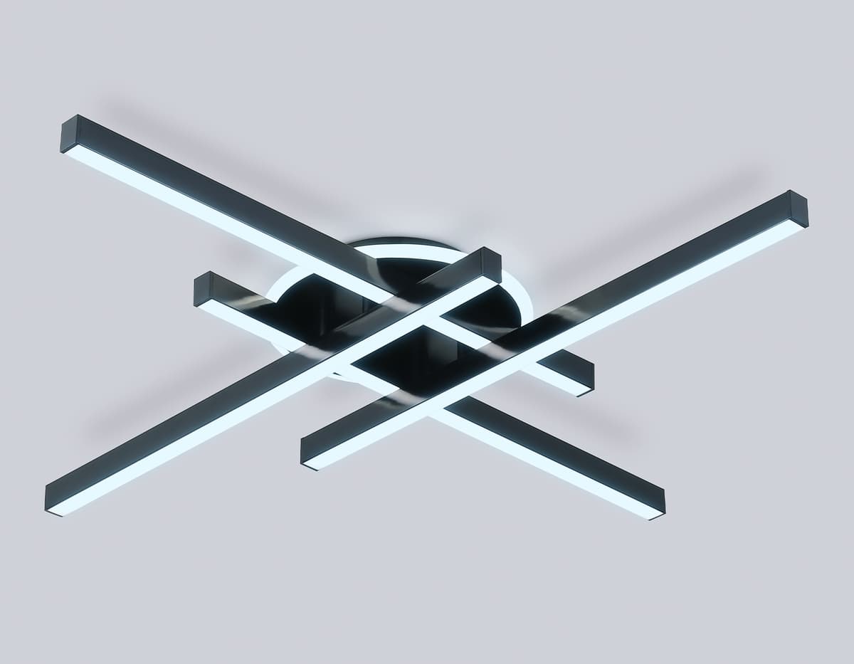 FL6282 BK черный 58W 3000K-6400K 700*700*85 (ПДУ ИК)