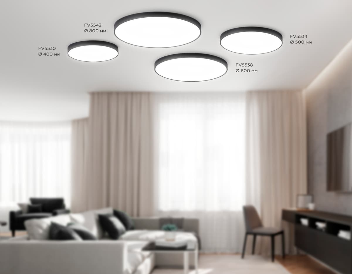 FV5530 BK черный LED 45W 4200K D400*58 (Без ПДУ)